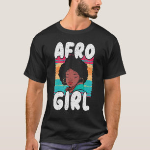 Camiseta Afro Girl Afrocentric Black Pride Afro Hair