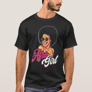 Camiseta Afro Girl Afrocentric Black Pride Afro Hair 1