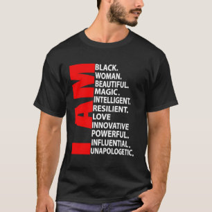 Camiseta Afro Girl I Am Black Wommy BeauLinda Magia Unapolo