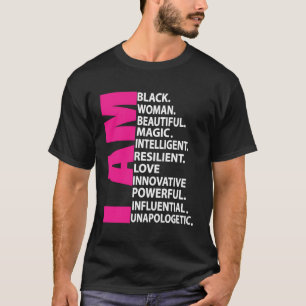 Camiseta Afro Girl I Am Black Wommy BeauLinda Magia Unapolo