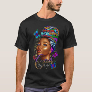 Camiseta Afro Girl Magic Butterfly Deus Diz Que Eu Sou Mela