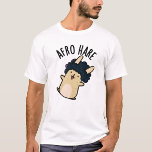 Camiseta Afro Hare Engraçado Coelho com Afro Pun