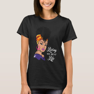 Camiseta Afro Lady Woman Black