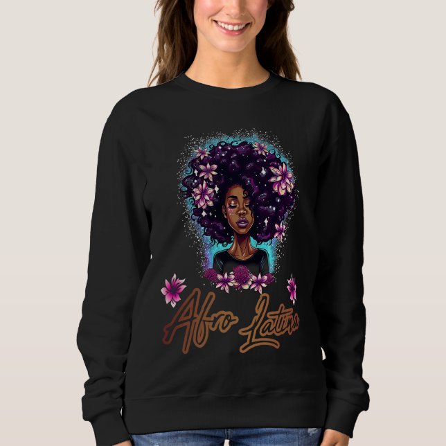 Camiseta Afro Latina Black Women African Latin Spanish Mela (Frente)