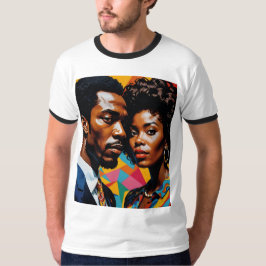 Camiseta Afro Love Retro Power Casal T Shirt