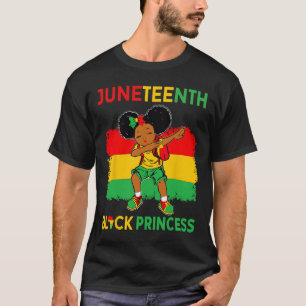 Camiseta Afro Melanin Dabbing Girl Black Princess Junetea