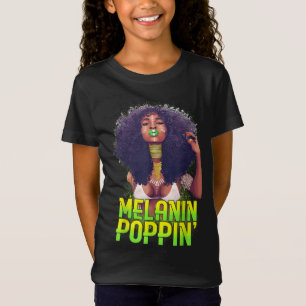 Camiseta Afro Melanin Natural Poppin Black African American