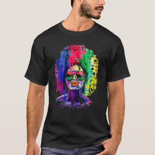 Camiseta Afro-Mulheres Negra Rainha Africana Melanin Qu