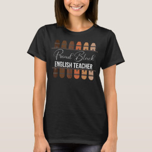 Camiseta Afro Orgulhento Professor negro Inglês Educador ne