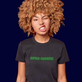 Camiseta Afro-Pintinho - Texto Preto para Mulheres Afro-Ame