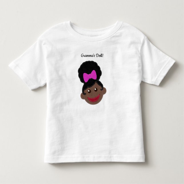 Camiseta Afro Puff Little Girl | Boneca da vovó (Frente)