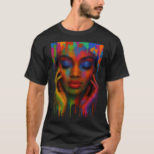 Camiseta Afro Queen Black Pride Girls Mulheres Pintam Junet