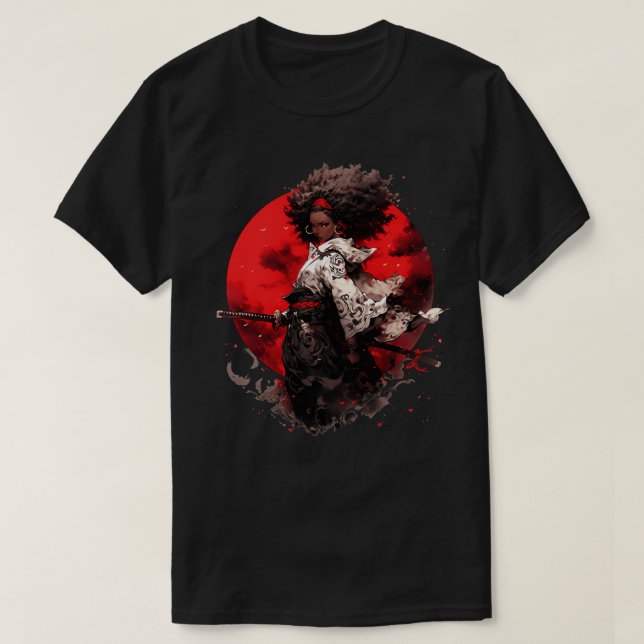 Camiseta Afro Samurai Girl (Frente do Design)