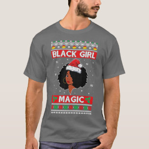 Camiseta Afro Santa Claus Black Girl Magic Febre Natal M
