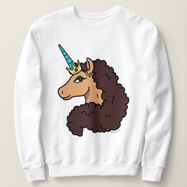 Camiseta Afro Unicorn | Divino (Frente do Design)