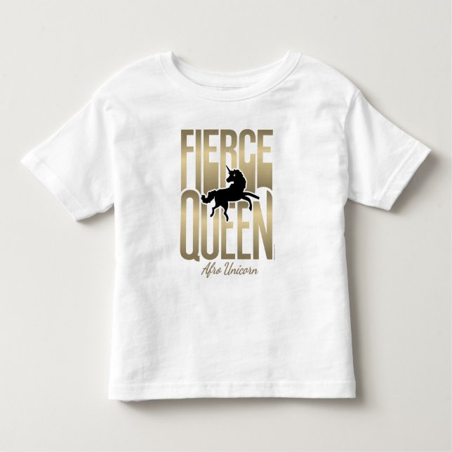 Camiseta Afro Unicorn Fierce Queen (Frente)