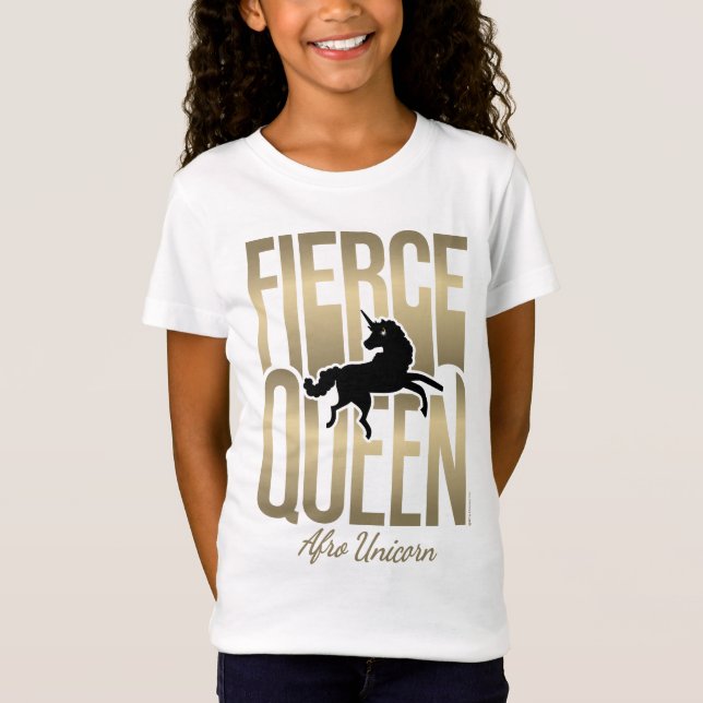 Camiseta Afro Unicorn Fierce Queen (Frente)