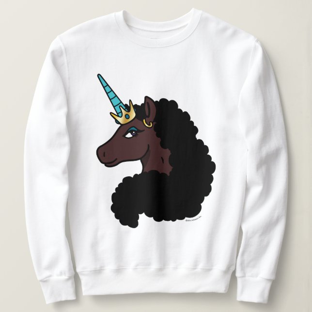 Camiseta Afro Unicorn | Magia (Frente do Design)