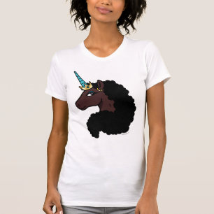 Camiseta Afro Unicorn   Magia