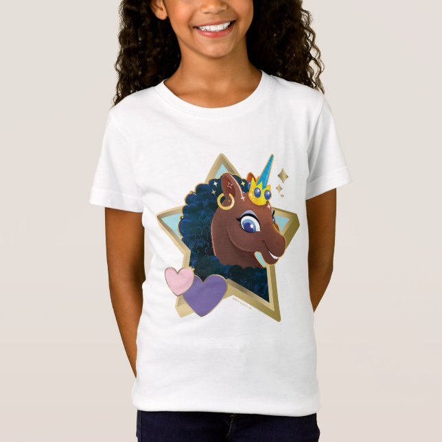 Camiseta Afro Unicorn Magical Star (Frente)