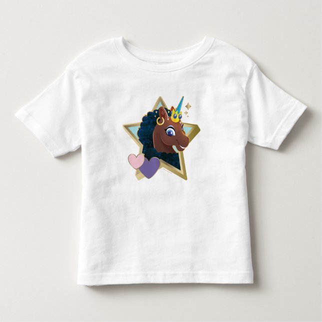 Camiseta Afro Unicorn Magical Star (Frente)