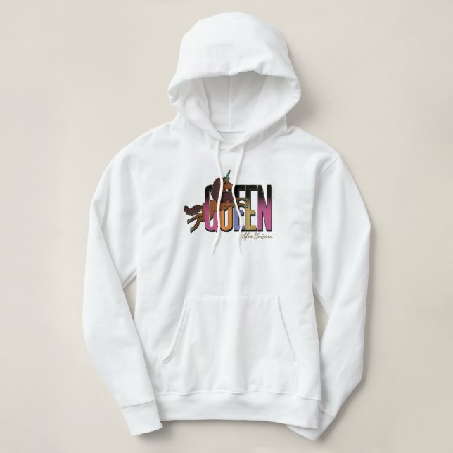 Camiseta Afro Unicorn Queen Design (Frente do Design)