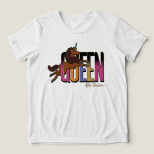 Camiseta Afro Unicorn Queen Design