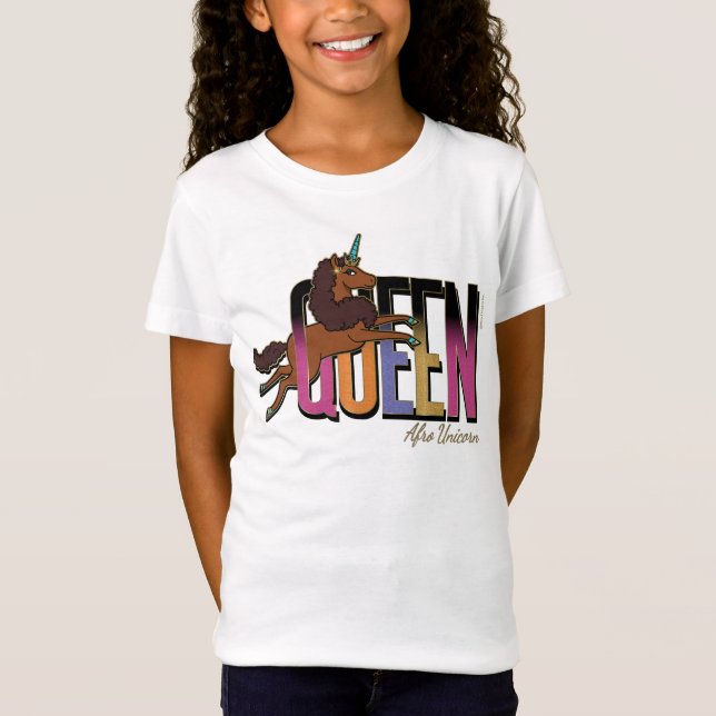 Camiseta Afro Unicorn Queen Design (Frente)