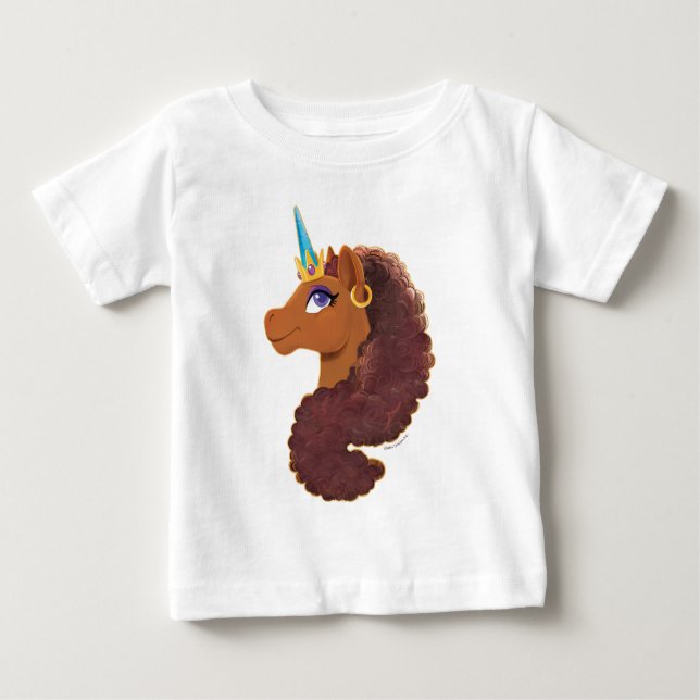 Camiseta Afro Unicorn | Único (Frente)
