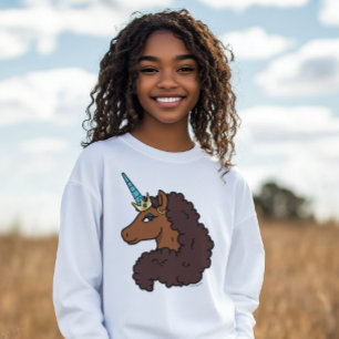 Camiseta Afro Unicorn Único