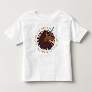 Camiseta Afro Unicorn Vivendo o Design do Sonho