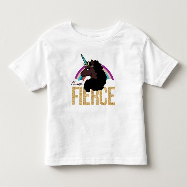 Camiseta Afro Unicórnio | Mágico - Sempre Feroz (Frente)