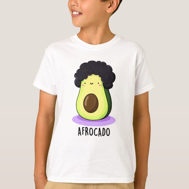 Camiseta Afrocado Engraçado Avocado Com Afro Pun (Frente)