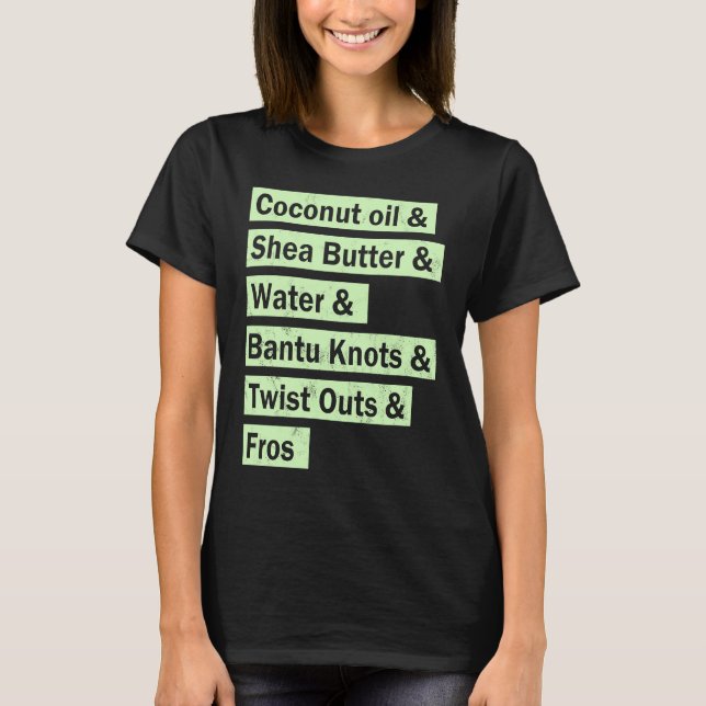 Camiseta Afrocentric Natural Hair  for an Afro Women (Frente)