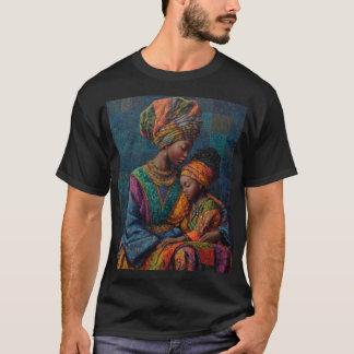 Camiseta "Afrocêntrico - Camiseta-Mãe e Criança - Africano 