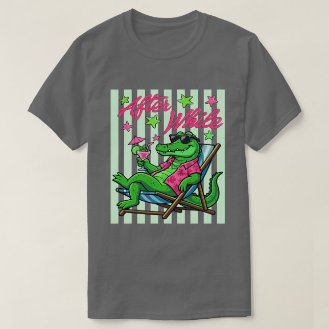 Camiseta After While Chill Vibes Alligator (Frente do Design)