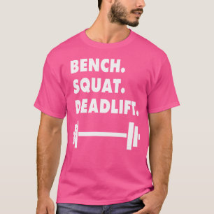 Camiseta Agachamento no Banco de Supino Levantamento de Pes