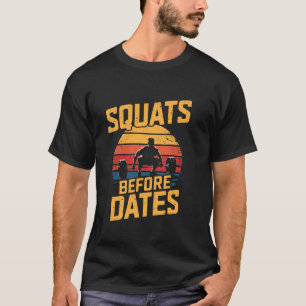 Camiseta Agachamentos antes das datas Ginásio Retro Levanta