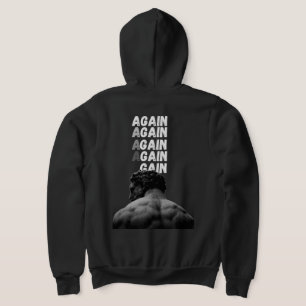 Camiseta AGAIN Motivação para Academia Estampa na Costa Fit