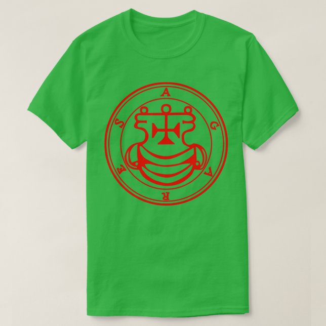 Camiseta Agares Ars Goetia Sigil Red (Frente do Design)