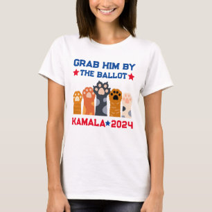 Camiseta Agarra-o pelo voto Lady Kamala Harris 2024
