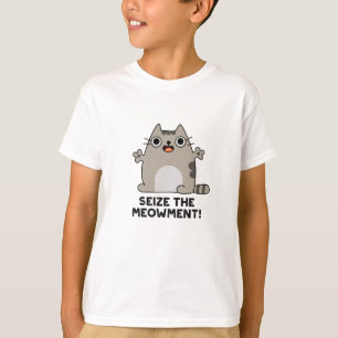 Camiseta Agarrar O Canhão De Gato Positivo De Meow