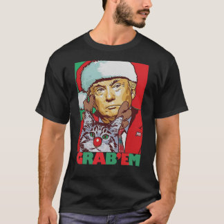 Camiseta Agarre-os GIF engraçado do Xmas do Tshirt do Natal