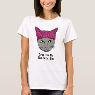 Camiseta Agarre-os pelo gatinho da urna de voto