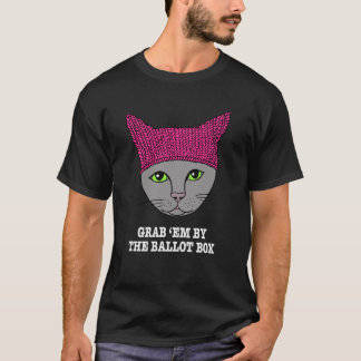 Camiseta Agarre-os pelo gatinho da urna de voto