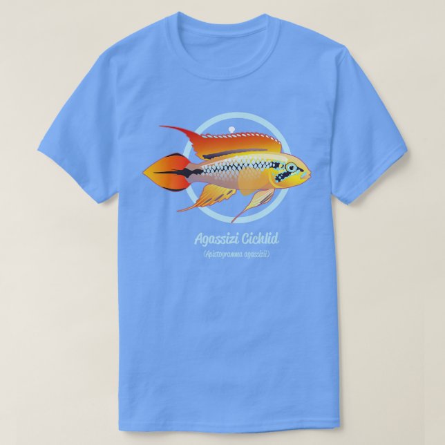 Camiseta Agassizi Cichlid (Frente do Design)