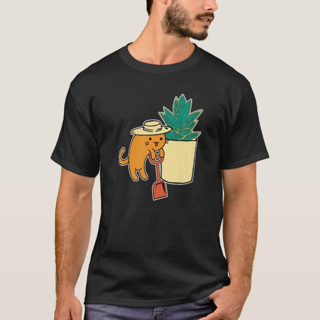 Camiseta Agave Suculenta E Jardineiro De Gato (Frente)
