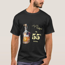 Camiseta Aged to Perfection Men's 55th Whiskey Birthday 