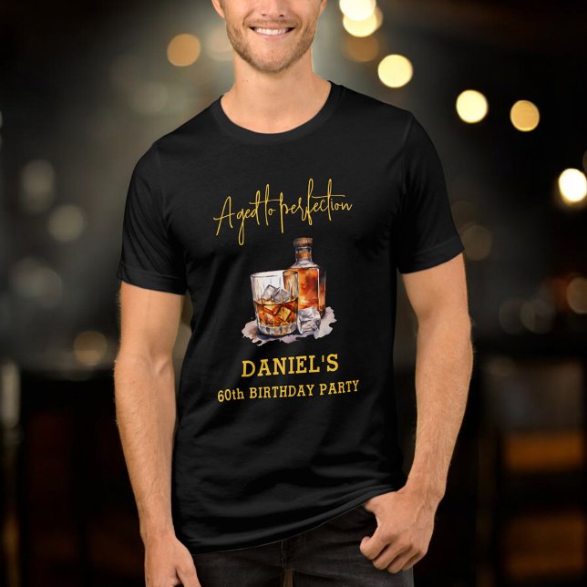 Camiseta Aged to Perfection Whiskey 60th Birthday (Criador carregado)