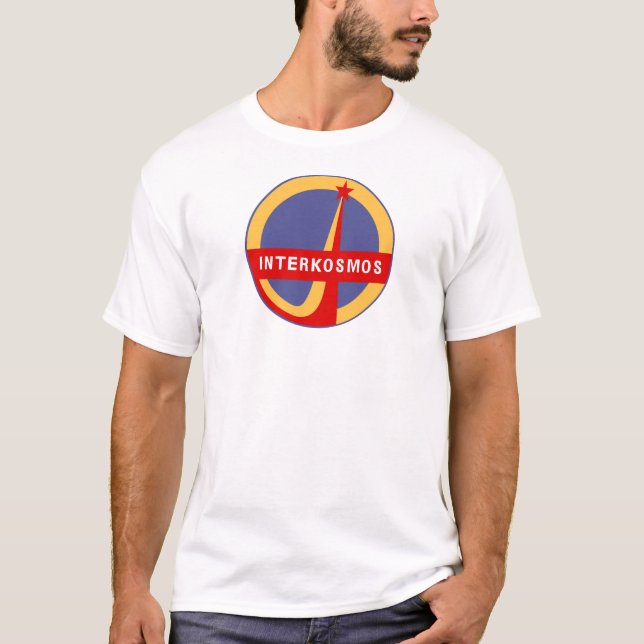 Camiseta Agência espacial soviética do vintage/INTERKOSMOS (Frente)